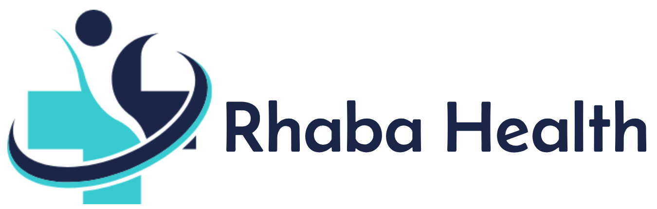 Rhaba Health logo, link to homepage