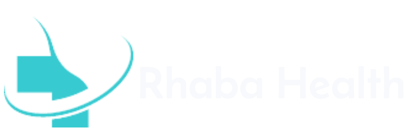 Rhaba Health logo, link to homepage